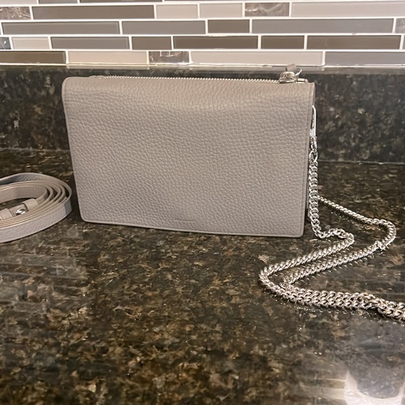 AllSaints Fetch Leather Chain Crossbody Bag - Picture 7 of 17